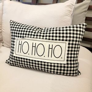 Rae Dunn Buffalo check Christmas pillow